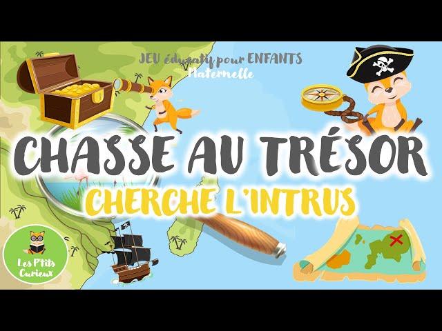 CHASSE AU TRÉSOR ️ Qui est l’intrus  Jeu éducatif Quiz pour Enfants  Maternelle – Primaire