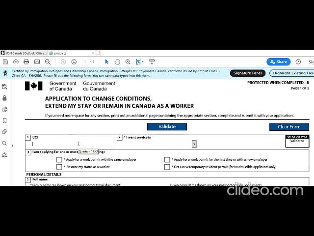 imm5710e Apply Post Graduation Work Permit in Canada How to fill Step by Step