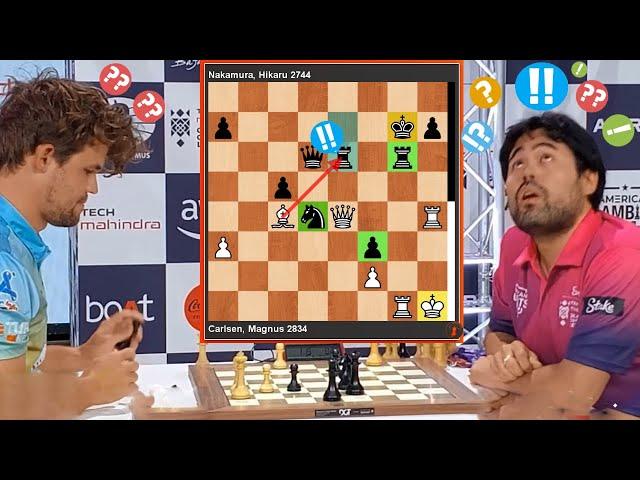  Magnus Carlsen vs Hikaru Nakamura | Global Chess League 2024  #hikarunakamura #magnuscarlsen