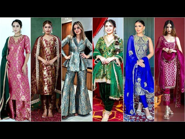 Trending Party Wear suit design 2025 | Banarasi silk Suit Design 2025 | wedding Brocade Dress Design