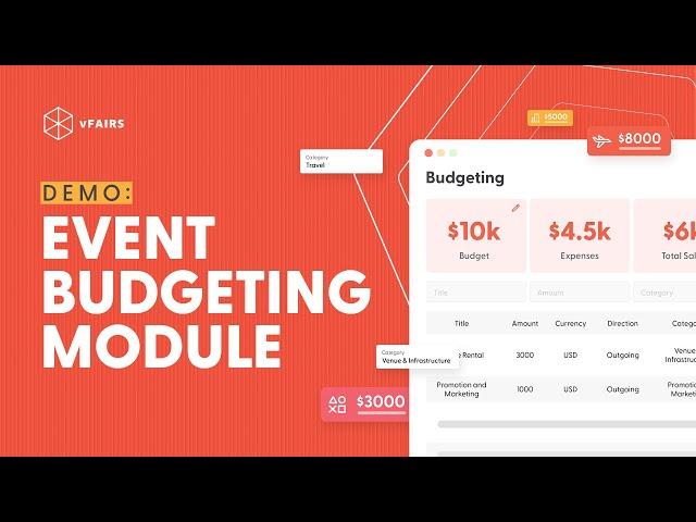 vFairs Demo: The Best Event Budgeting Tool