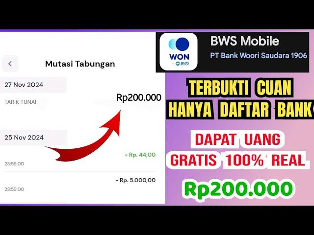 event bank BWS terbaru || HANYA daftar BANK BWS pakai HP kyc langsung dapat uang gratis Rp200.000