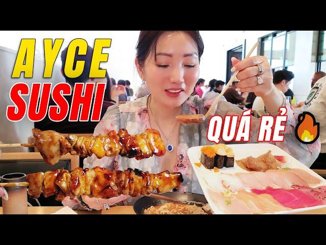 BẤT NGỜ! Quán AYCE Sushi Nổi Tiếng ở Nam Cali với Giá Rẻ Hết Hồn - Ăn Gì ở Đâu Nam Cali | KT Food