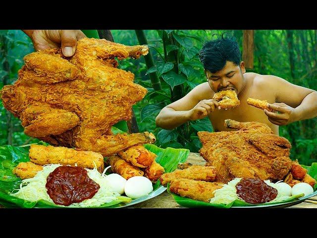 Full KFC Chicken Crispy In Wild | Deep Fried Chicken Crispy Eating So Delicious.