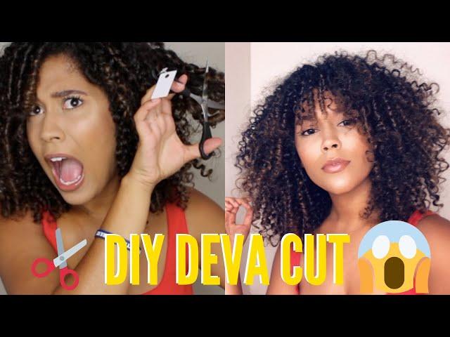 DIY DEVA CUT: CUTTING MY OWN HAIR FOR THE FIRST TIME (FAMILY REACTION)