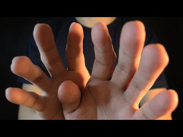 ASMR Hand movements/ Face touching with Mouth sounds & tongue clicking