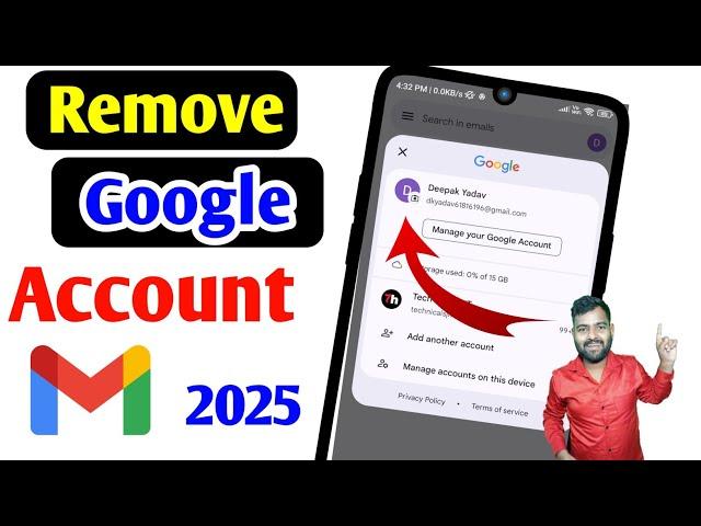 how to remove google account from android phone 2025 | google account remove kaise kare 2025 | gmail