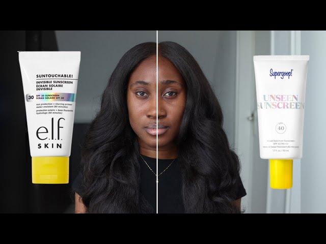 elf Invisible Sunscreen SPF 30 vs Supergoop UNSEEN Sunscreen SPF 40 | Which is Better