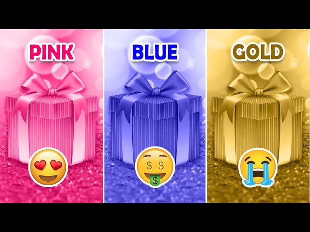 Choose Your Gift...! Pink, Blue or Gold ⭐️ How Lucky Are You?  Quiz Rainbow