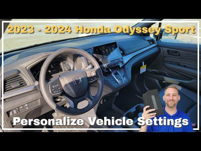 2023 - 2024 Honda Odyssey Sport Vehicle Settings