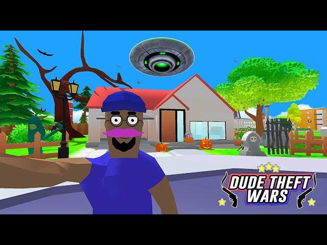 ОБНОВЛЕНИЕ! ГИГАНТСКОЕ НЛО И ХЭЛЛОУИН В СИМУЛЯТОР КРУТОГО ЧУВАКА! - Dude Theft Wars