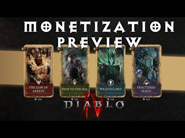 Monetization and Cosmetics Preview - Diablo 4