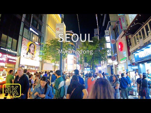 [4K]Myeongdong street on Friday night /Seoul/road view