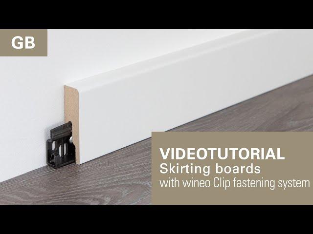 Videotutorial | How to install skirting boards with Clip fastening system | GB