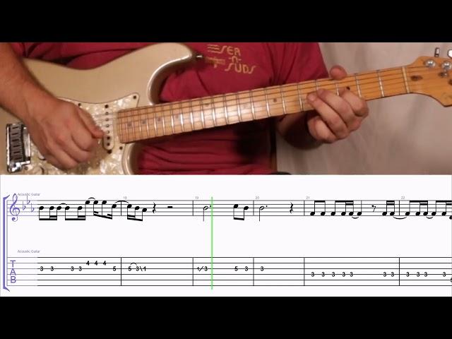 How to Play the Melody and Solo to Oh Lonesome Me by Don Gibson on Guitar with TAB