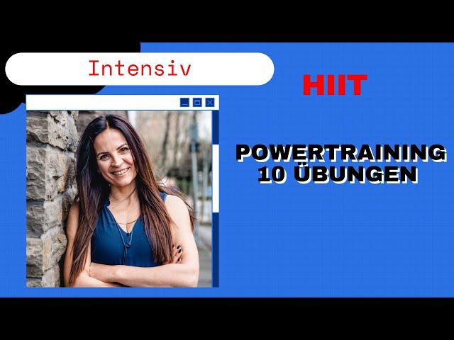 10 Minuten Powertraining HIIT / 10 Übungen / gelenkschonend / kein Springen /kein Equipment