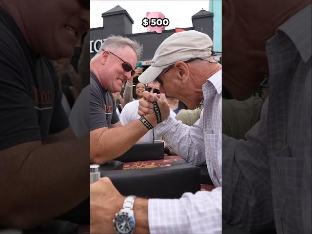 Dad Strength VS Grandpa in Arm Wrestling for $1,000!