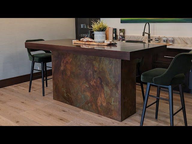 How to build a Bar Height Table with patinated base