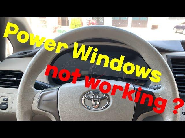 Toyota/Lexus Power Window Reset / Reprogram  [토요타/렉서스 파워윈도우가 작동하지 않을경우 고치는 법]