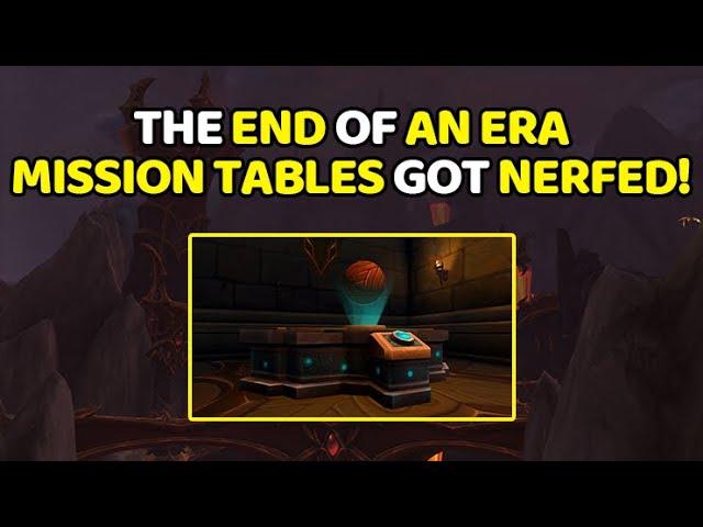 The END Of Mission Tables In World of Warcraft Shadowlands | Dragonflight Beta Update