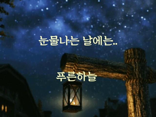 눈물나는 날에는.. - 푸른하늘 -  (가사有)