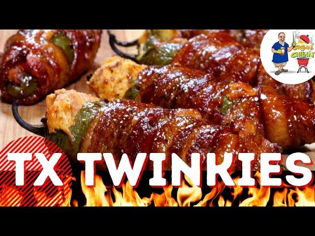 How to GRILL Jalapeno Poppers - Best Recipe - TEXAS TWINKIES