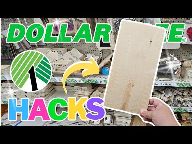 You'll NEVER  Walk Past The DOLLAR TREE Wood Aisle Again!