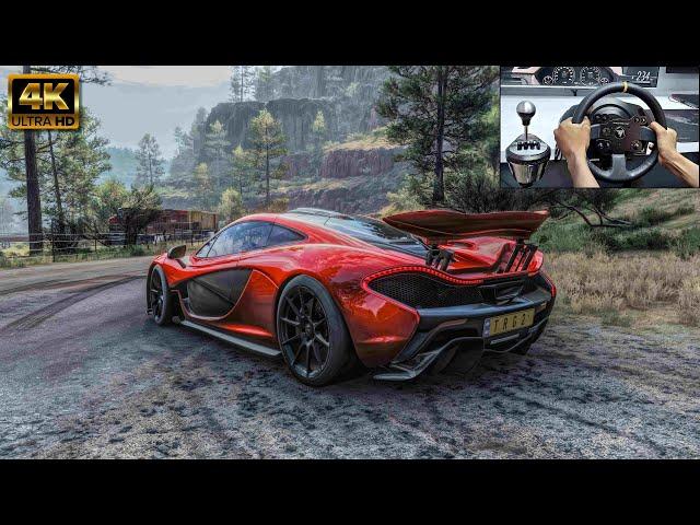 Beautiful Sounding McLaren P1 Early Afternoon Ride | Steering Wheel Gameplay[4K]