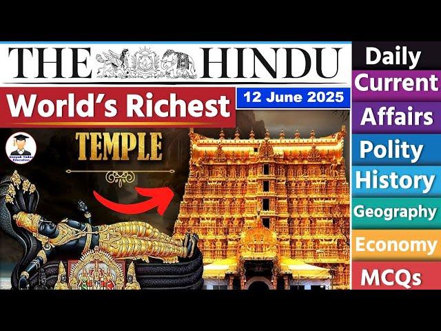 The Hindu Analysis | 12 June 2025 | The Hindu Newspaper Analysis | 12 June Current Affairs Today