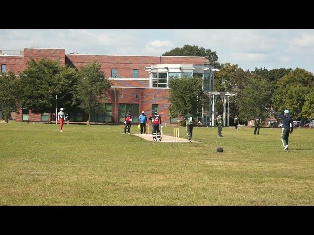 Mark Audain  lifting delivery appeals for caught behind  Not Out Says the Umpire