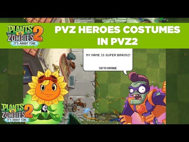PvZ Heroes Costumes in PvZ2 | Plants vs. Zombies 2