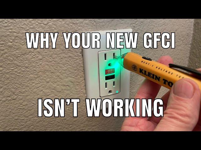 Easy Fix For New GFCI Not Working