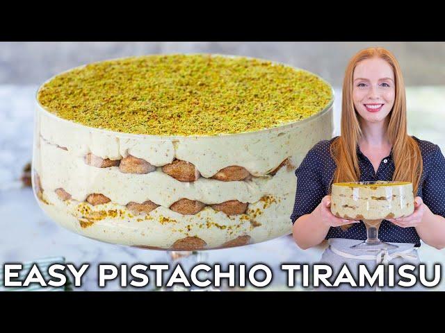 Easy Pistachio Tiramisu Recipe | No-Bake!!