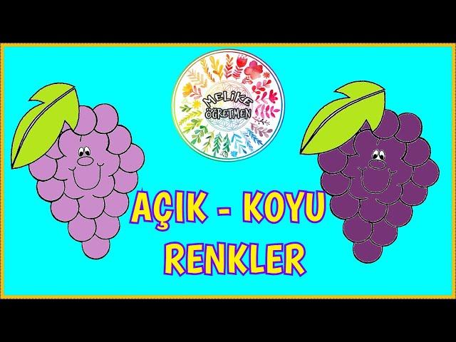 KAVRAMLARI ÖĞRENİYORUM // RENK TONLARI //OKUL ÖNCESİ AÇIK - KOYU RENKLER