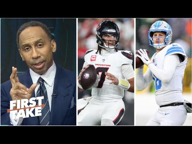 FIRST TAKE | Jared Goff or C.J Stroud will play better? - Stephen A. breaks Lions-Texans Week 10