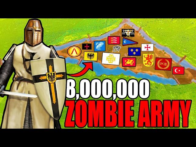 Can Every MEDIEVAL ARMY Hold ISLAND BRIDGE FORTRESS vs 8,000,000 ZOMBIE ARMY?! - UEBS 2