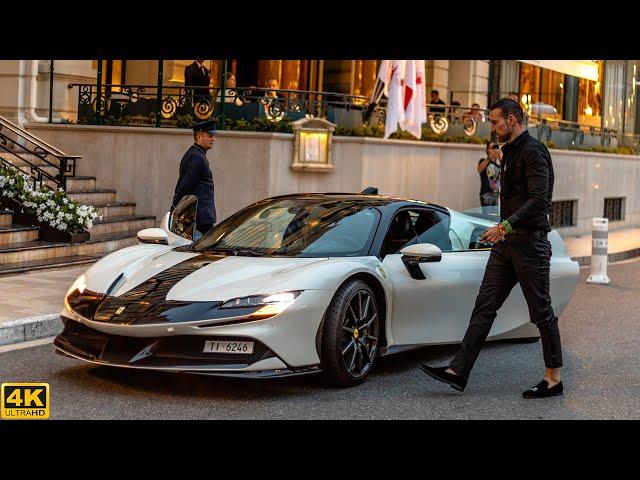 PHILIPP PLEIN DRIVES HIS FERRARI SF90 STRADALE IN MONACO | 2024 4K