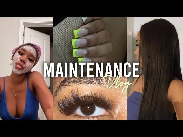 $700 Maintenance Vlog: New lash tech, Hair, Nails, trying yogurt face mask