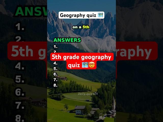 5th grade geography quiz ️ #quiz #geographyquiz