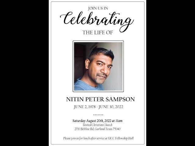 Memorial Service of Nitin Peter Sampson