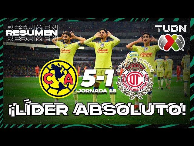 Resumen y goles | América 5-1 Toluca | CL2024 - Liga Mx J15 | TUDN