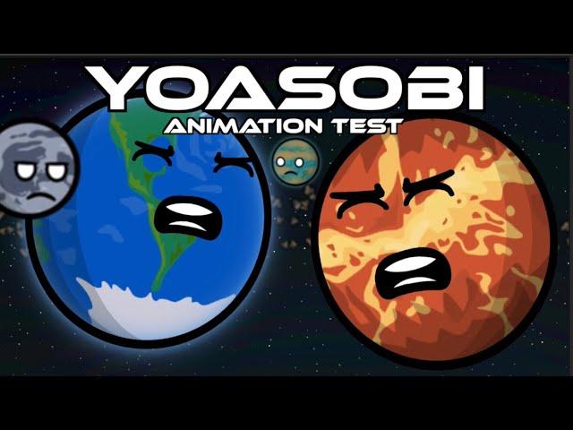 (@SolarBalls Animation TEST)  Earth & Venus Singing YOASOBI-Idol