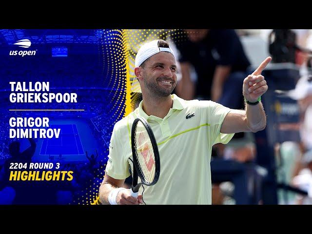 Tallon Griekspoor vs. Grigor Dimitrov Highlights | 2024 US Open Round 3