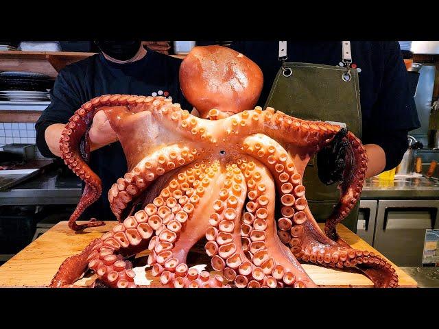 The Best Giant Seafood in Korea, Giant Octopus, sashimi, Gilled hairtail, Awesome King crabs