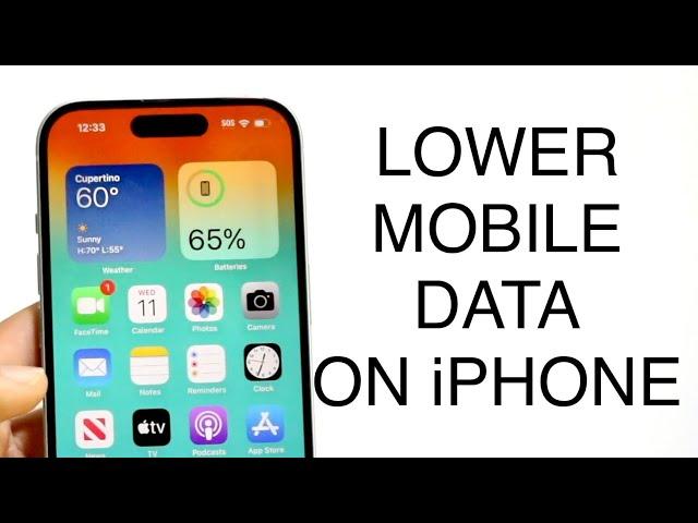 How To Lower Mobile Data Usage On ANY iPhone! (2023)