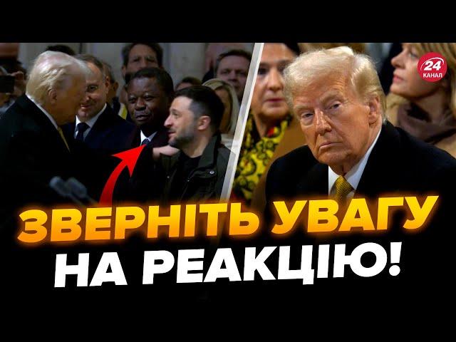 Рукостискання ТРАМПА й ЗЕЛЕНСЬКОГО! Увага НА РЕАКЦІЮ. Напружений момент у Нотр-Дамі