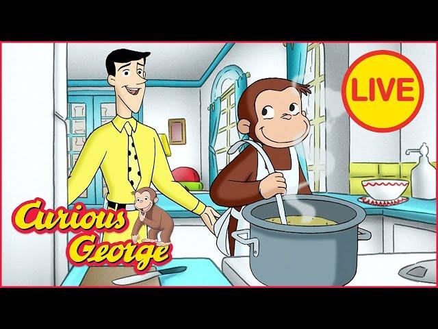 Cooking with George  Curious George Marathon!  Kids Cartoon  Kids Movies