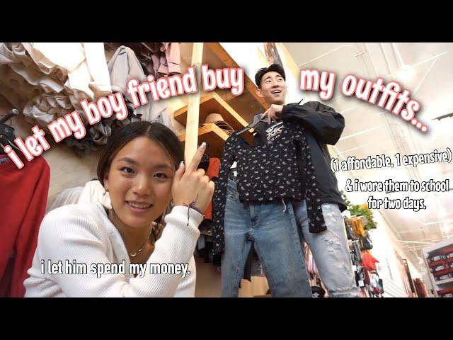 MY BOY FRIEND BUYS MY OUTFITS (affordable vs. expensive) | Vanessa Nagoya