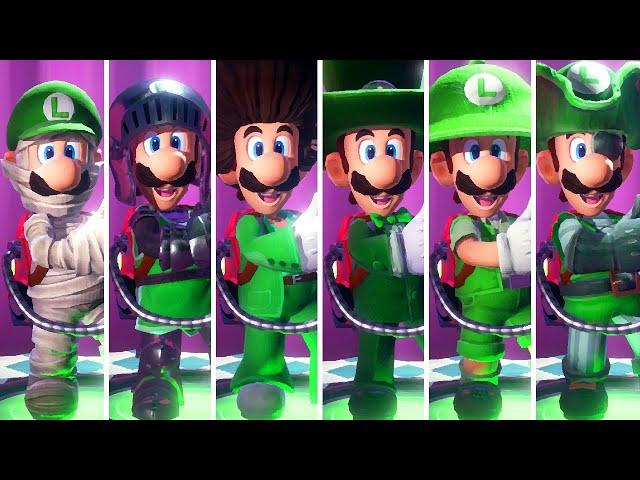 Luigi's Mansion 3: ScareScraper - All Costumes & Floor Themes