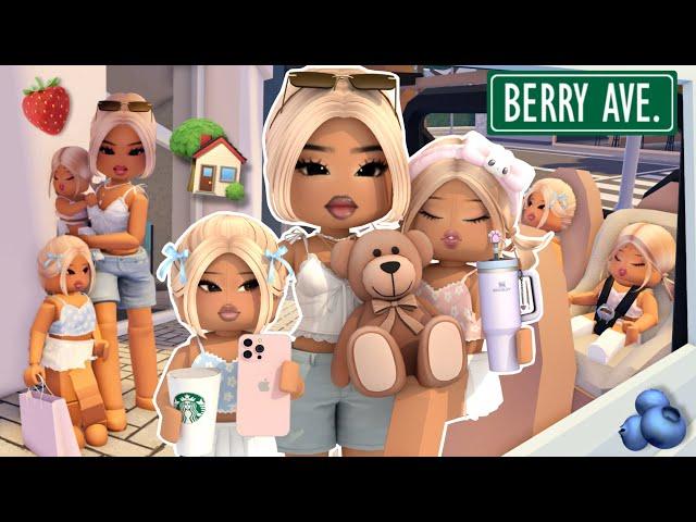 FAMILY GIRLS DAY IN BERRY AVENUE! *SHOPPING SPREE! MEETING CRAZY AUNTIE!* | Roblox Family Roleplay